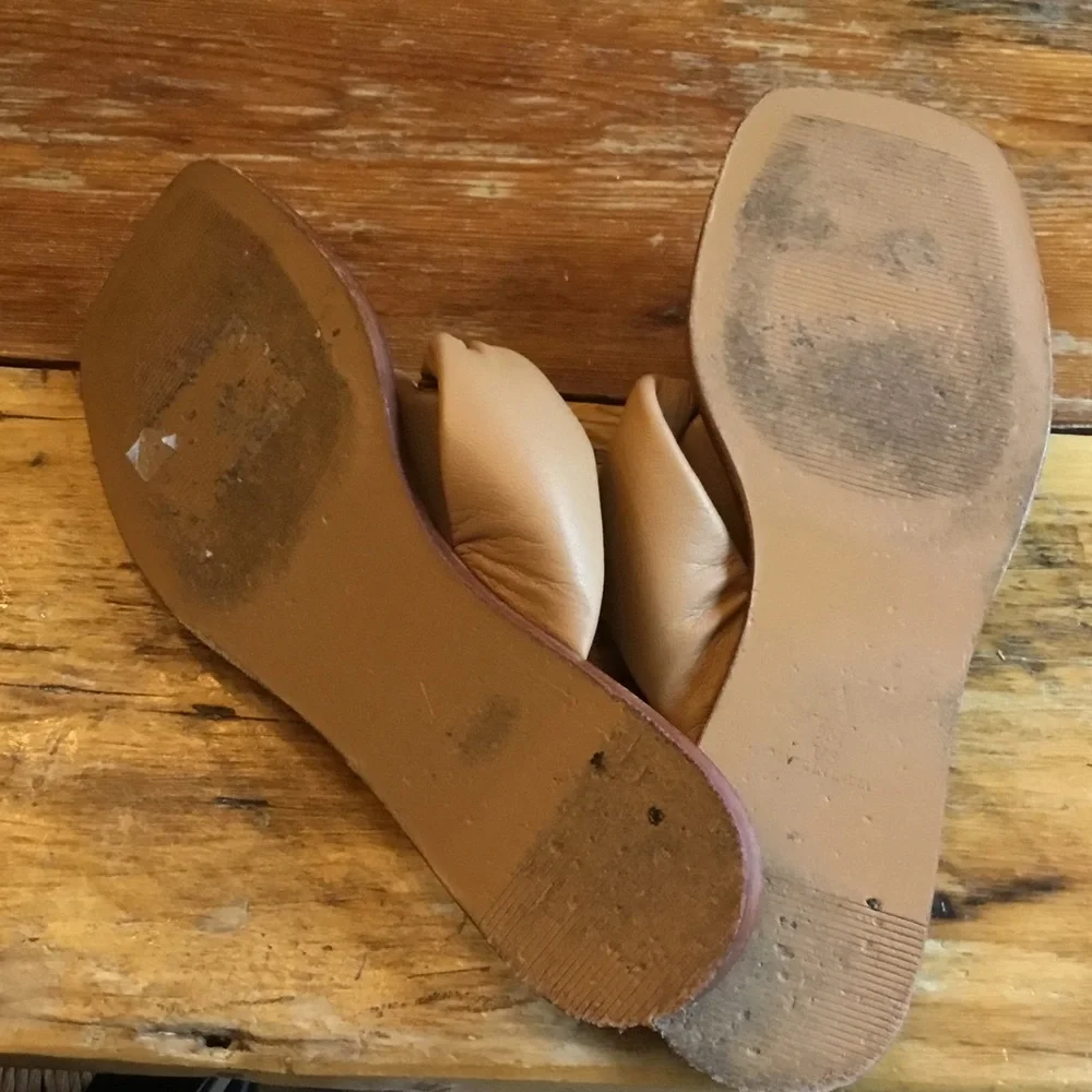 Anthropologie Maeve Puffy knot Slide Sandals